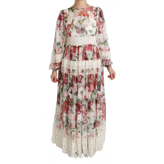 Dolce & Gabbana Multicolor Floral Maxi Sheath Dress Dolce & Gabbana