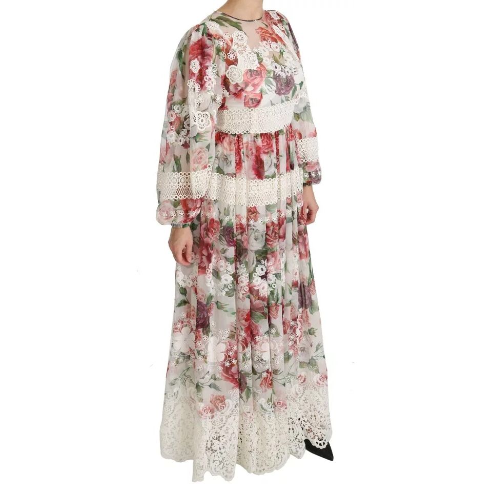 Dolce & Gabbana Multicolor Floral Maxi Sheath Dress