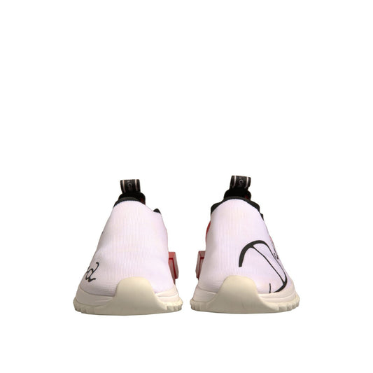 Dolce & Gabbana White Red Low Top Sorrento Sneakers Shoes