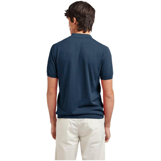 AT.P.CO Blue Cotton Polo Shirt AT.P.CO Dark Slate Gray
