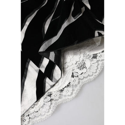 Dolce & Gabbana Black White Zebra A-line Sheath Mini Dress Dolce & Gabbana