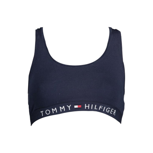 Tommy Hilfiger Blue Cotton Women Sports Bra Tommy Hilfiger Dark Slate Gray