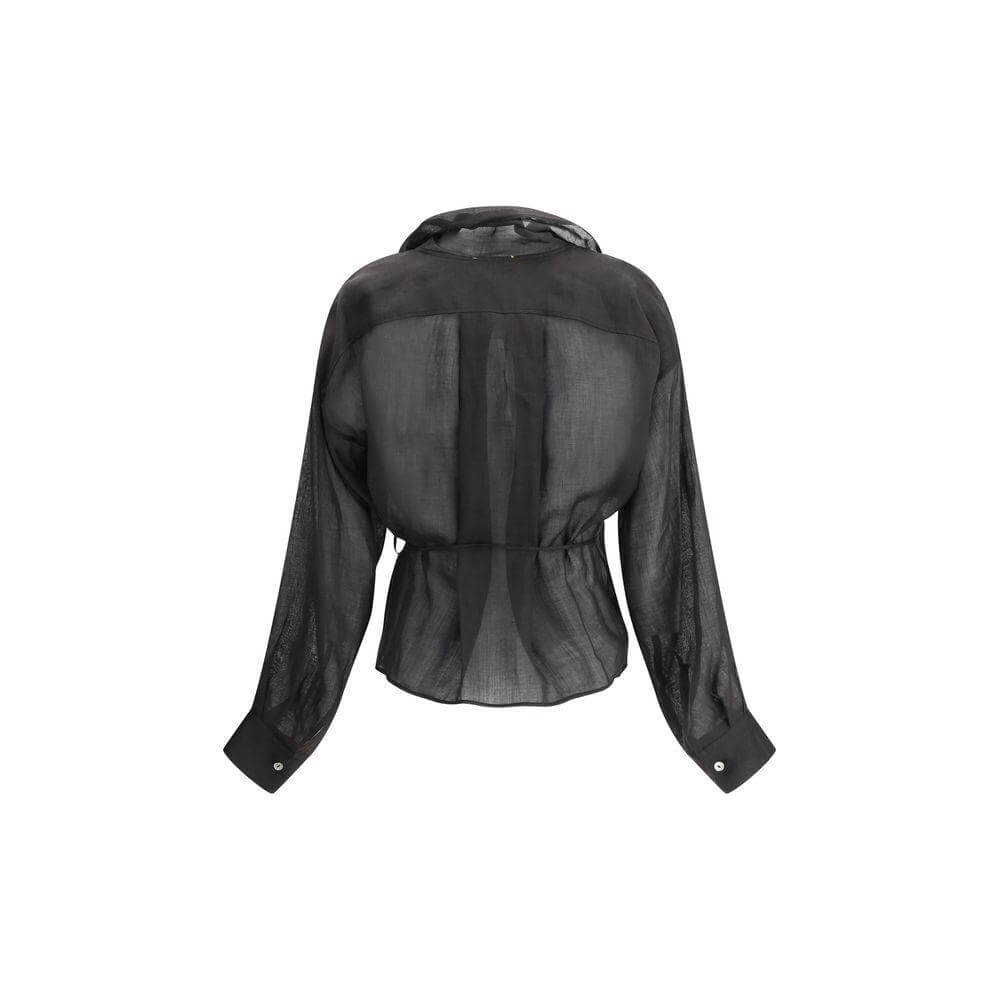 Front view with bag zipped and handles upright.
