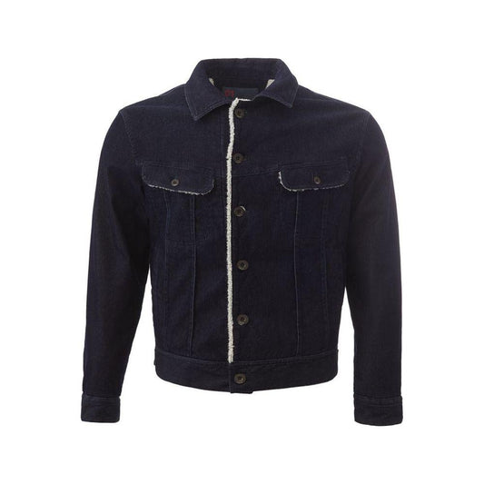 Lardini Blue Cotton Denim Jacket