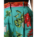 Dolce & Gabbana Green Silk Printed Straight Pants PAN76260-42
