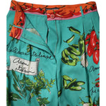 Dolce & Gabbana Green Silk Printed Straight Pants PAN76260-42