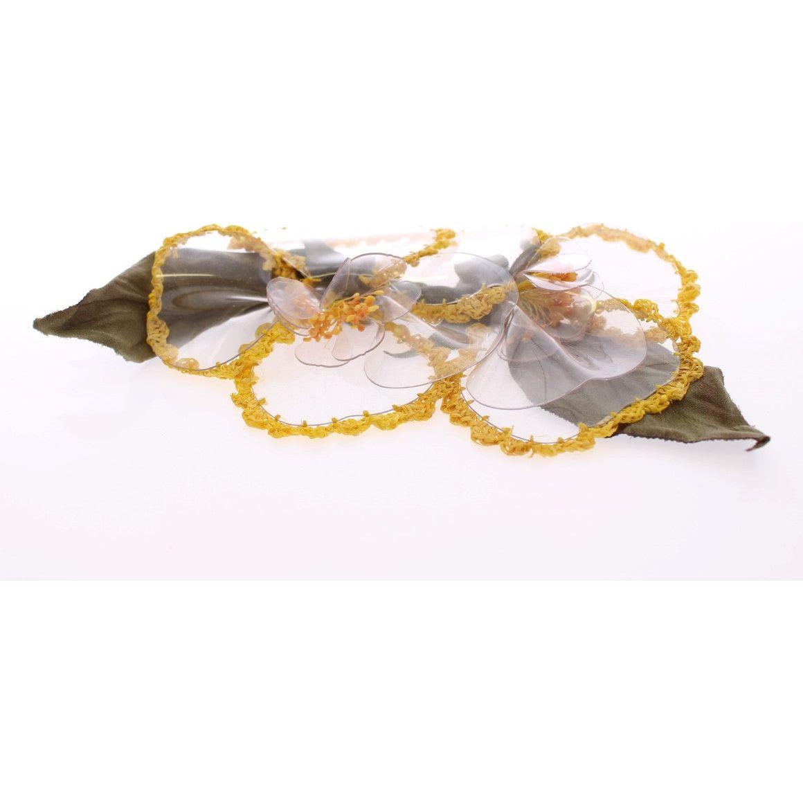 Dolce & Gabbana Floral Transparent HANDMADE Brooch
