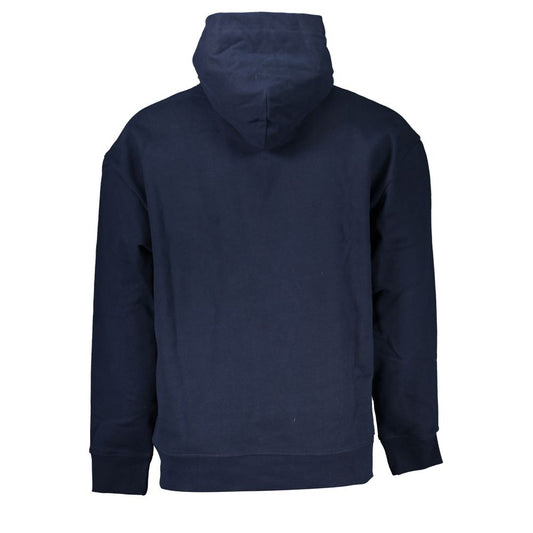 Tommy Hilfiger Eco-Conscious Blue Hooded Sweatshirt - sustainable fashion for casual wear.