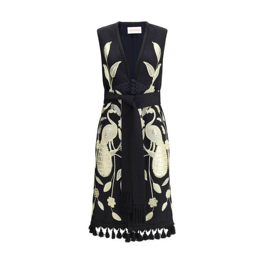 Valentino Embroidered long Vest Valentino Light Gray