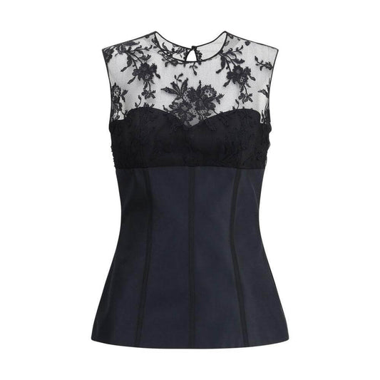 Alexander McQueen Lace Top Alexander McQueen Dark Slate Gray