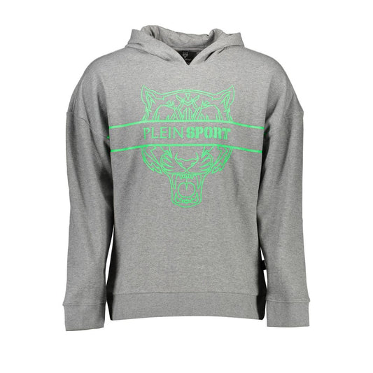 Plein Sport Grigio Cotton Men Sweatshirt 1728,67403481248,Clothing,Gray,L,M,Men,New with tags,Plein Sport,S,Sweaters - Clothing,Sweatshirts - Sweaters - Clothing,XL,XXL