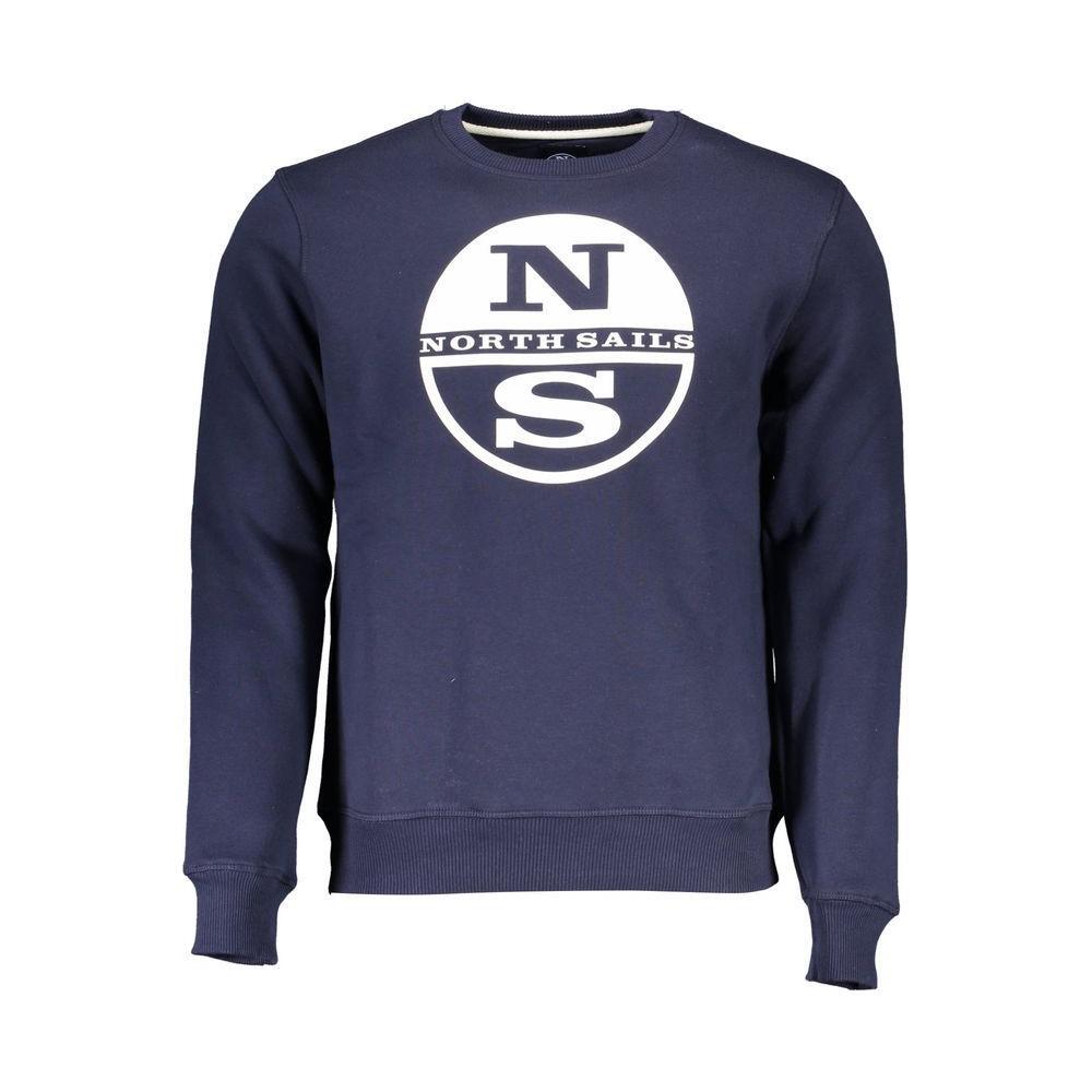 North Sails Blue Cotton Men Sweater NO-16229-L