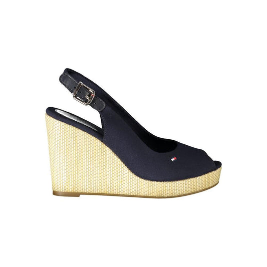 Tommy Hilfiger Blue Cotton Sandal Tommy Hilfiger Dark Slate Gray