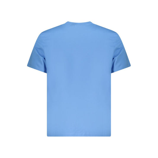 Calvin Klein light blue cotton men’s t-shirt with logo print, showcasing casual elegance and comfort for modern fashion enthusiasts.