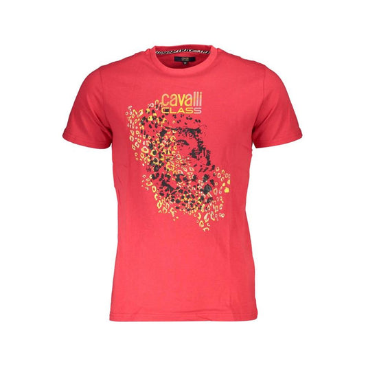 Cavalli Class Red Cotton T-Shirt