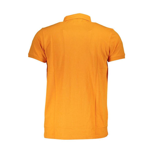 Cavalli Class Orange Cotton Polo Shirt