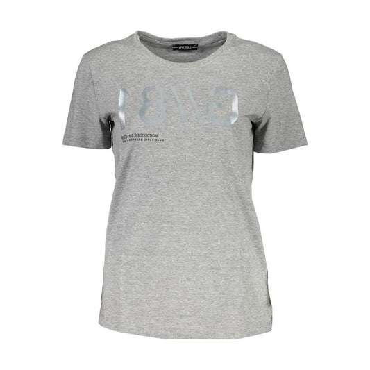 Guess Jeans Gray Cotton Women T-Shirt