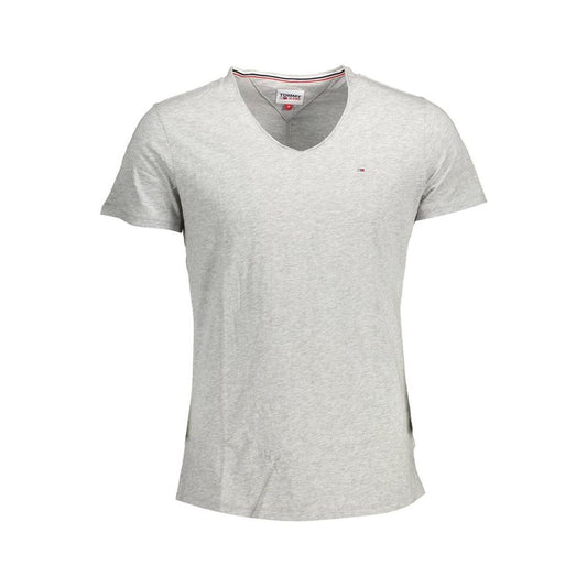 Tommy Hilfiger Gray Cotton Men T-Shirt