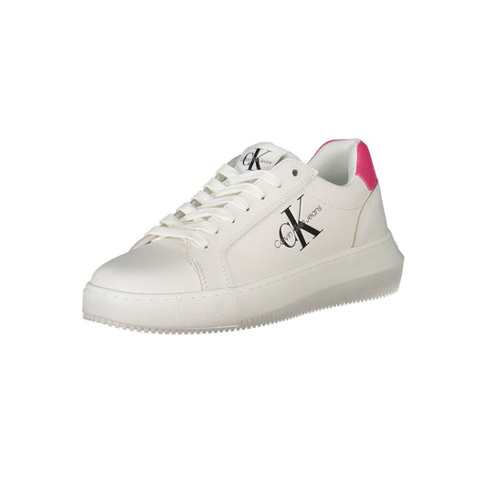 Calvin Klein White Leather Women Sneaker 1728,67403481248,Athletic - Sneakers - Shoes,Calvin Klein,EU39/US9,EU40/US10,New with tags,Shoes,Sneakers - Shoes,White,Women