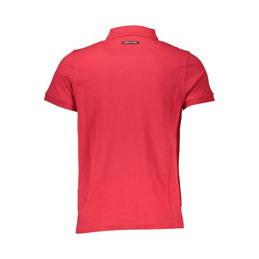 Cavalli Class Red Cotton Polo Shirt CA-37037-XL