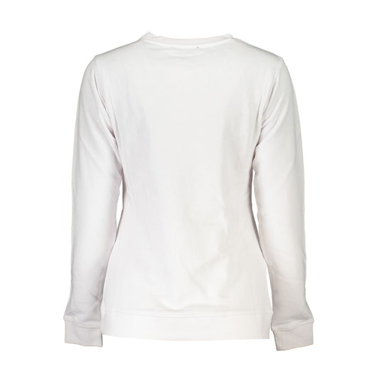 Cavalli Class White Cotton Sweater CA-26780-XS