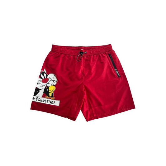 Iceberg Red Polyester Men Swim Short 1728,67345744032,Clothing,Iceberg,Men,Men - Clothing,Multicolor,New with tags,S,Short and Mini - Shorts - Clothing,Shorts - Clothing,Swimwear - Men - Clothing