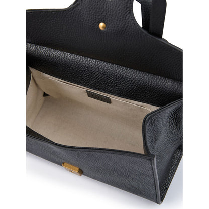 Gucci Black Leather GG Marmont Handbag