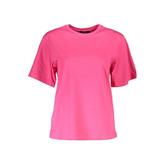Cavalli Class Pink Cotton Women Top CA-37077-XS