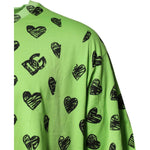 Dolce & Gabbana Green Heart Print Cotton Crew Neck T-shirt TSH90513-52