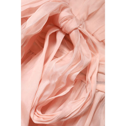 Dolce & Gabbana Pink Silk Chiffon A-line Pleated Midi Dress Dolce & Gabbana