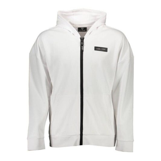 Plein Sport White Cotton Men Sweater PL-10029-XL