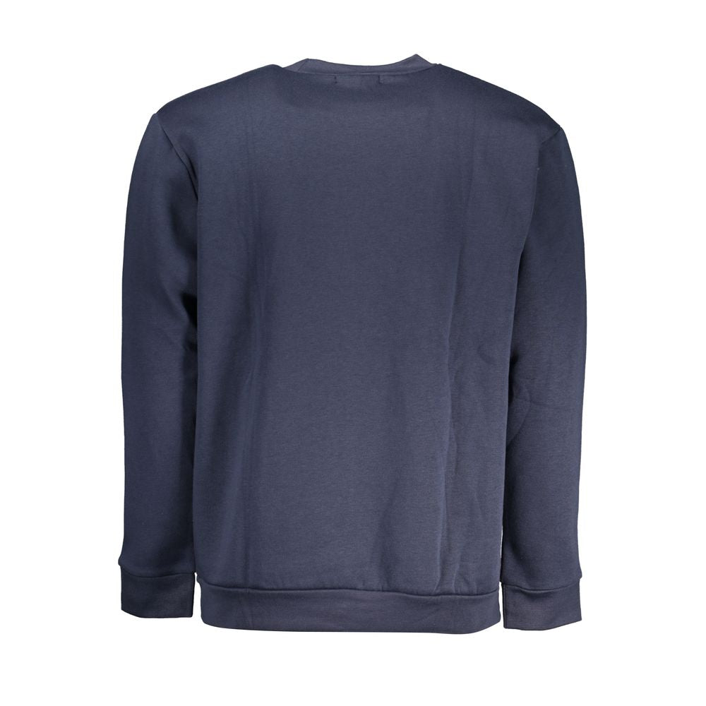 Cavalli Class Elegant Crew Neck Fleece Sweatshirt in Blue CA-28499-S