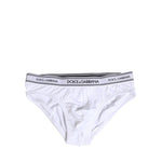 Dolce & Gabbana White Cotton Stretch Regular Brief Underwear