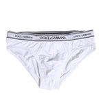 Dolce & Gabbana White Cotton Stretch Regular Brief Underwear