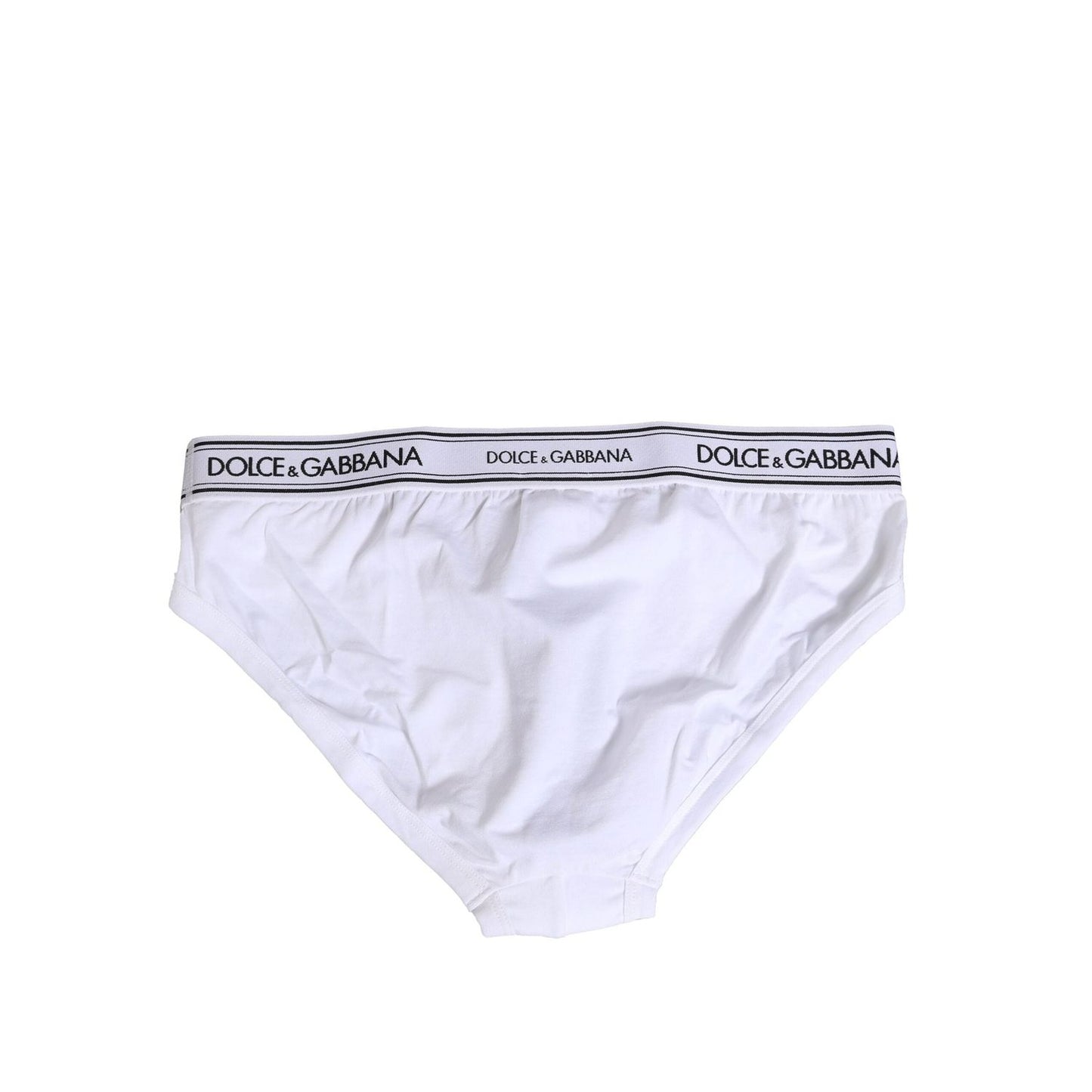 Dolce & Gabbana White Cotton Stretch Regular Brief Underwear