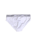 Dolce & Gabbana White Cotton Stretch Regular Brief Underwear