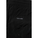 Dolce & Gabbana Black Polyester Beachwear Men Shorts Swimwear