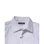 Dolce & Gabbana White Bib Cotton Poplin GOLD Formal Shirt TSH906715-44