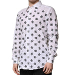 Dolce & Gabbana White MARTINI DG Logo Print Formal Shirt