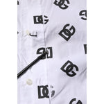 Dolce & Gabbana White MARTINI DG Logo Print Formal Shirt