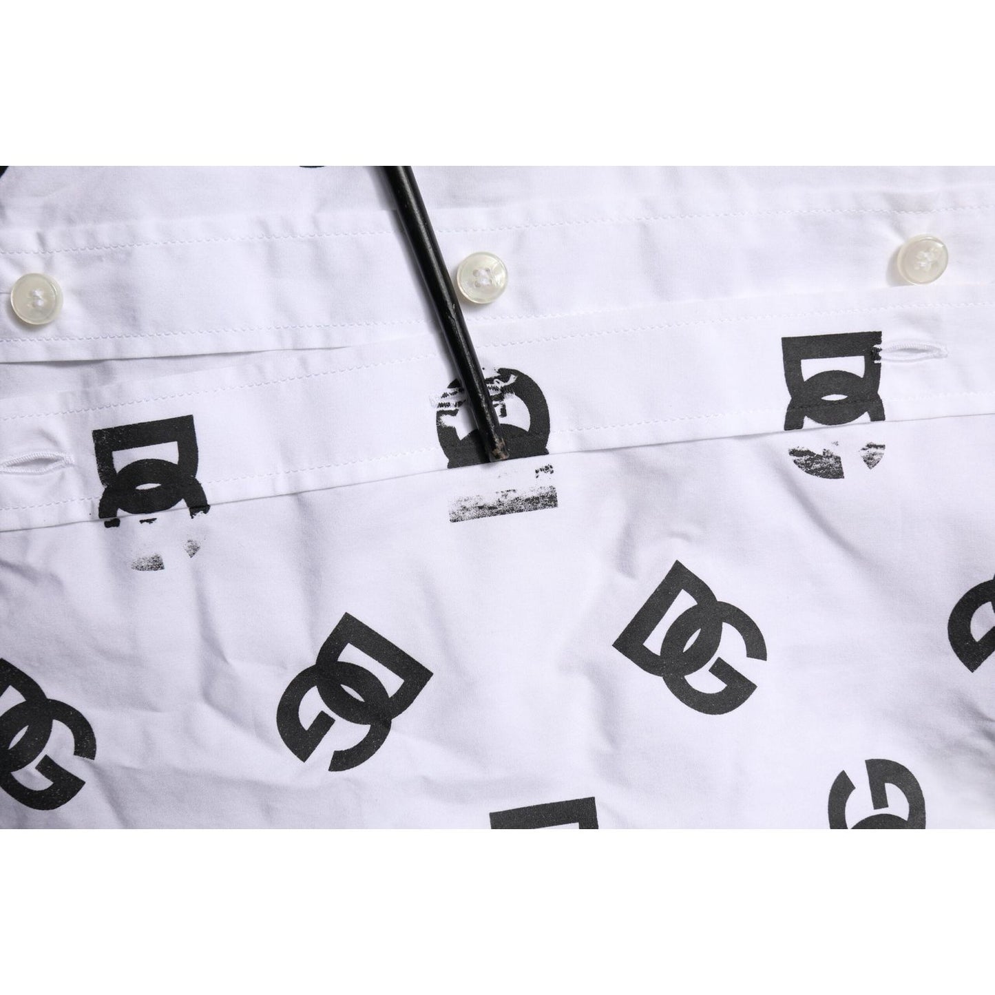 Dolce & Gabbana White MARTINI DG Logo Print Formal Shirt