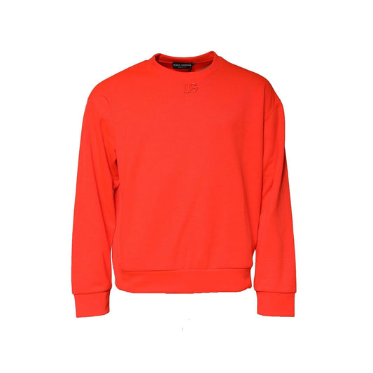 Dolce & Gabbana Orange Polyester DG Logo Sweatshirt Sweater TSH90525-48