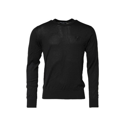 Dolce & Gabbana Dark Gray Cotton DG Logo Sweatshirt Sweater