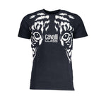 Cavalli Class Blue Cotton T-Shirt CA-28630-XL