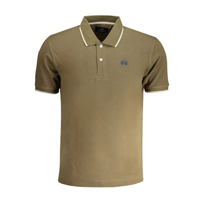 La Martina Verde Cotton Mens Polo Shirt