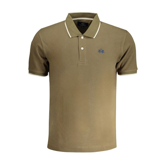 La Martina Verde Cotton Mens Polo Shirt