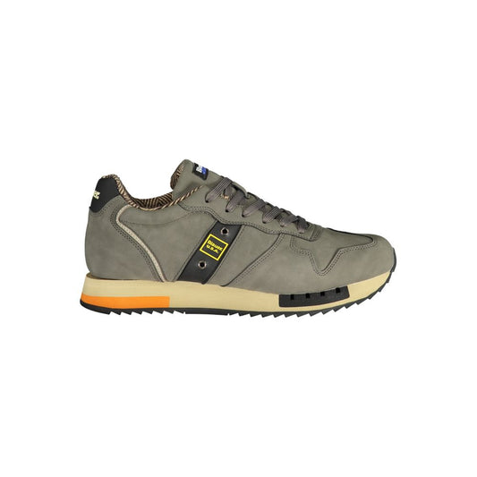 Blauer Grigio Poliuretano Men Sneaker 1728,67403481248,Athletic - Sneakers - Shoes,Blauer,EU40/US7,EU44/US11,Gray,Men,New with tags,Shoes,Sneakers - Shoes