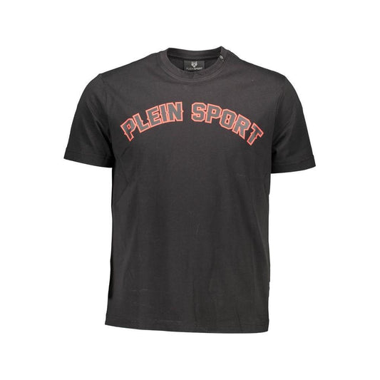Plein Sport Black Cotton Men T-Shirt PL-37096-XL