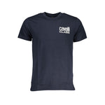 Cavalli Class Blue Cotton T-Shirt CA-28613-XL