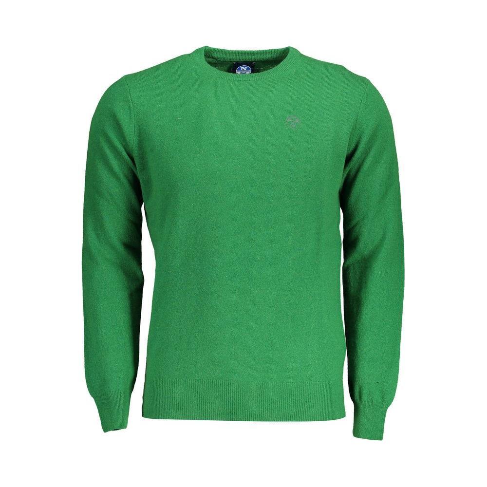 North Sails Green Wool Men Sweater NO-37109-S
